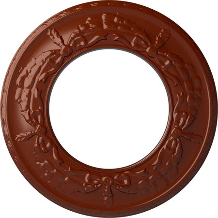 Ekena Millwork Salem Ceiling Medallion (Fits Canopies up to 7 1/8"), 13 1/4"OD x 7 1/8"ID x 7/8"P, Firebrick CM13SAFIF